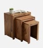 Oakland Nesting Table In Natural Teak Finish