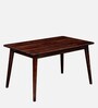 Oakland Sheesham Wood 4 Seater Dining Table In American Walnut Finish