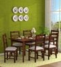 Oakland Sheesham Wood 6 Seater Dining Set in American Walnut Finish