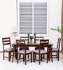 Oakland Sheesham Wood 6 Seater Dining Set in American Walnut Finish