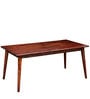 Oakland Sheesham Wood 6 Seater Dining Set in American Walnut Finish