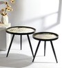 Oakveil End Table Set of 2 In Black Finish
