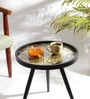 Oakveil Medium End Table In Black Finish