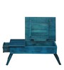 Oakville Solid Wood Portable Table in Ocean Blue Finish