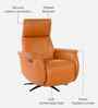 Oasis Leather Motorised 1 Seater Recliner With Usb & Type C Charging Port In Brown Finish