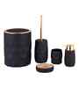 Oasis 5 Pcs PVC Bath Set Black