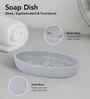 Oasis 6 Pcs PVC Bath Set Grey