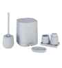 Oasis 6 Pcs PVC Bath Set Grey