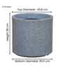 Grey Oasis Mosaic 12 Inch Large Unbreakable Ribbed Planter