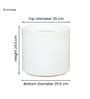 White Oasis 10 Inch Ribbed Planter
