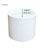 White Oasis 12 Inch Large Ribbed Plastic Planter