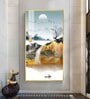 Oat and Birds Artwork Glass Finish Vertical Wall Art
