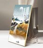 Oat and Birds Artwork Glass Finish Vertical Wall Art