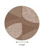 Beige Abstract Woolen 48 X 48 Inches Hand Tufted Rug