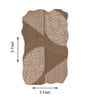 Beige Solid Woolen 36 X 60 Inches Hand Tufted Rug