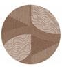 Beige Abstract Woolen 72 X 72 Inches Hand Tufted Rug