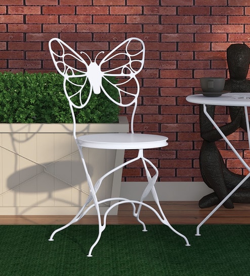 Buy Obuasi Patio Chair In White Colour By Bohemiana Online Lawn