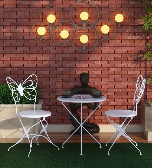 Buy Obuasi Patio Set In White Colour By Bohemiana Online Patio