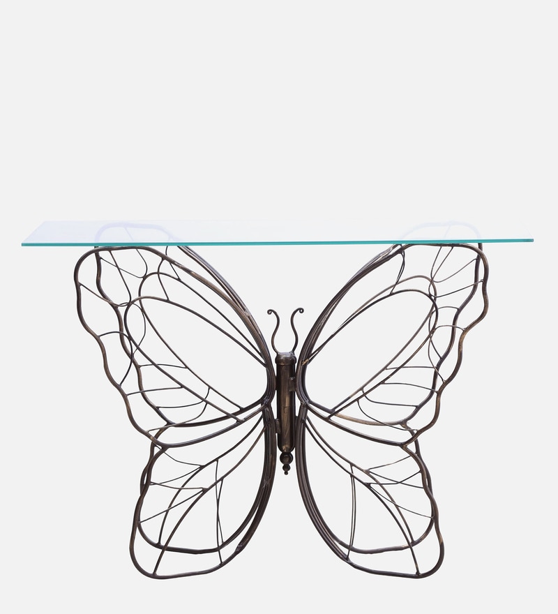 Buy Howard Metal Console Table In Bronze Finish By Bohemiana Online