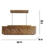 Oblique 36 Centrum Brown Wooden 3 Series Hanging Lamp