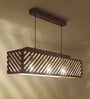 Oblique 36 Centrum Brown Wooden 3 Series Hanging Lamp