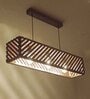 Oblique 36 Centrum Brown Wooden 3 Series Hanging Lamp