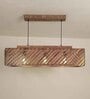 Oblique 36 Centrum Brown Wooden 3 Series Hanging Lamp