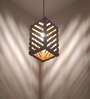 Oblique Brown Solid Wood Single Hanging Light
