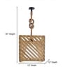 Oblique Brown Solid Wood Single Hanging Light