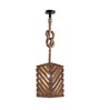 Oblique Brown Solid Wood Single Hanging Light