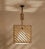 Oblique Brown Solid Wood Single Hanging Light