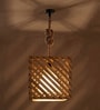 Oblique Brown Solid Wood Single Hanging Light