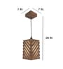 Oblique Brown Solid Wood Single Hanging Light