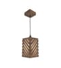 Oblique Brown Solid Wood Single Hanging Light
