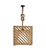Oblique Brown Solid Wood Single Hanging Light