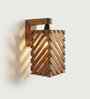 Oblique Brown Solid Wood Wall Sconces