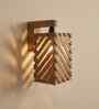 Oblique Brown Solid Wood Wall Sconces