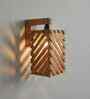 Oblique Brown Solid Wood Wall Sconces