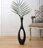 Oblong Raw Black Finish (Large) Aluminium Floor Vase