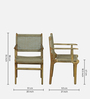 Obrovac Mango Wood Arm Chair In Natural Finish