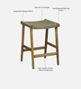 Obrovac Mango Wood Bar Stool In Natural Finish