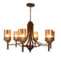 Observed Twinkling Antique Gold Metal Chandelier