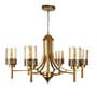 Observed Twinkling Antique Gold Metal Chandelier