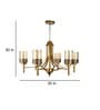 Observed Twinkling Antique Gold Metal Chandelier
