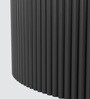 Obsidian Crest Sculpted Monolithic Grandeur Matte Finish Coffee Table in Black Colour
