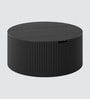 Obsidian Crest Sculpted Monolithic Grandeur Matte Finish Coffee Table in Black Colour