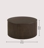 Obsidian Crest Sculpted Monolithic Grandeur Matte Finish Coffee Table in Brown Colour