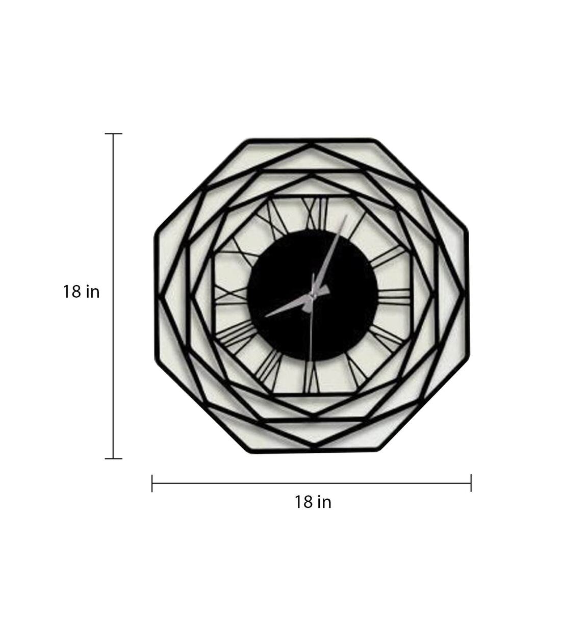 Buy Octagon Large Metal Wall Clock By Wallcentre Online Modern Wall Clocks Wall Clocks