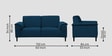 Ocean Velvet 2 Seater Sofa in Azure Blue Color