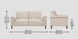 Ocean Velvet 2 Seater Sofa in Camel Beige Color